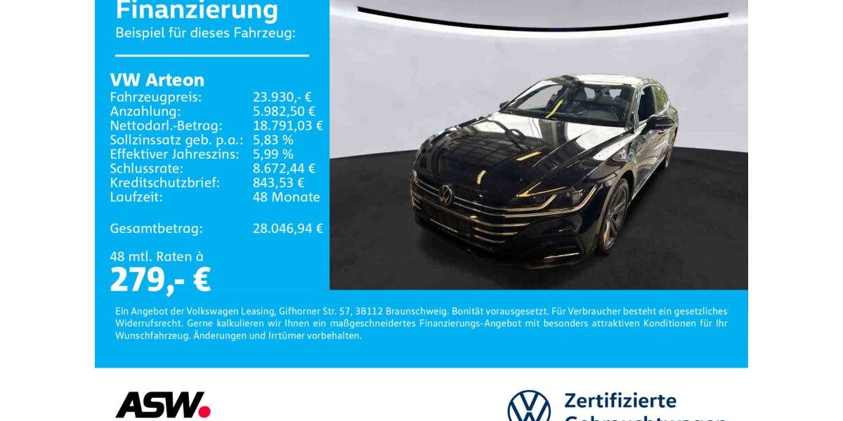 VW Arteon 109.200 km 23.930 &euro; Neckarsulm 74172