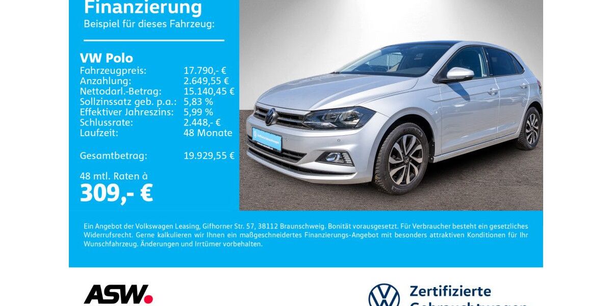 VW Polo 49.990 km 17.790 &euro; Neckarsulm 74172
