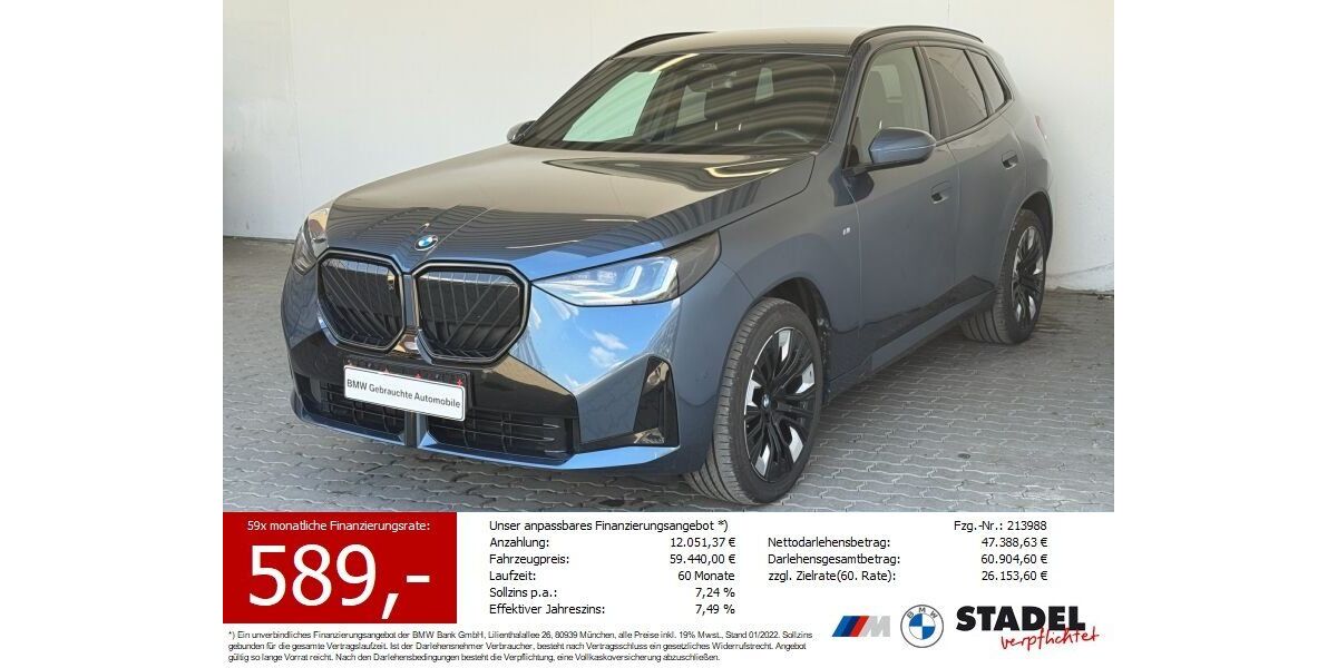 BMW X3 7.556 km 52.200 &euro; Heilbronn 74074