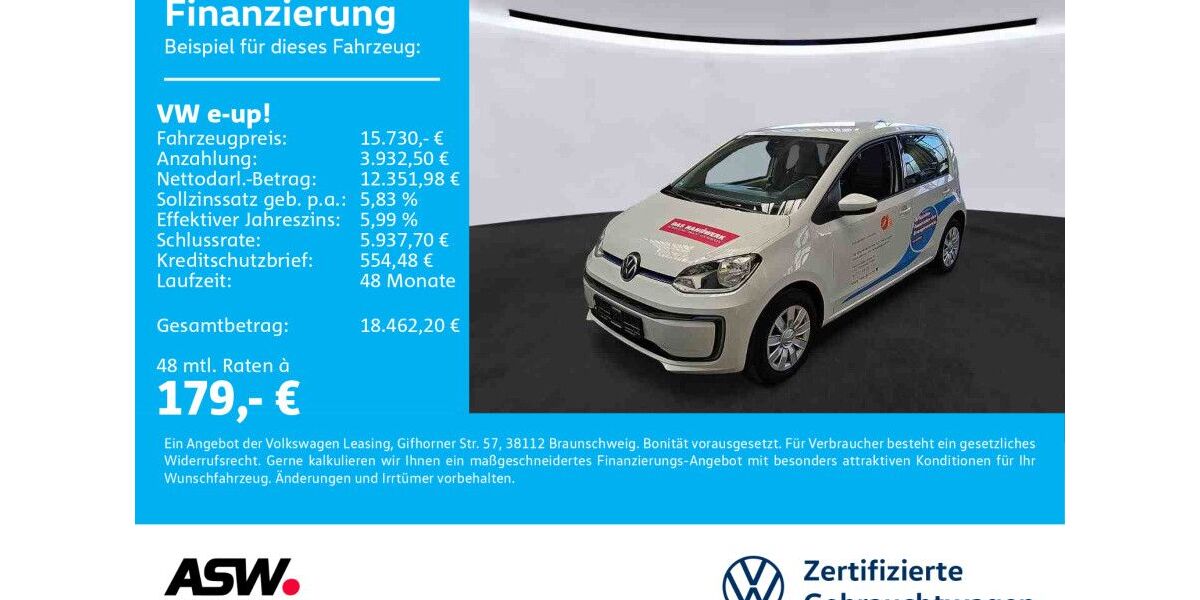 VW up! 47.700 km 15.730 &euro; Sinsheim 74889
