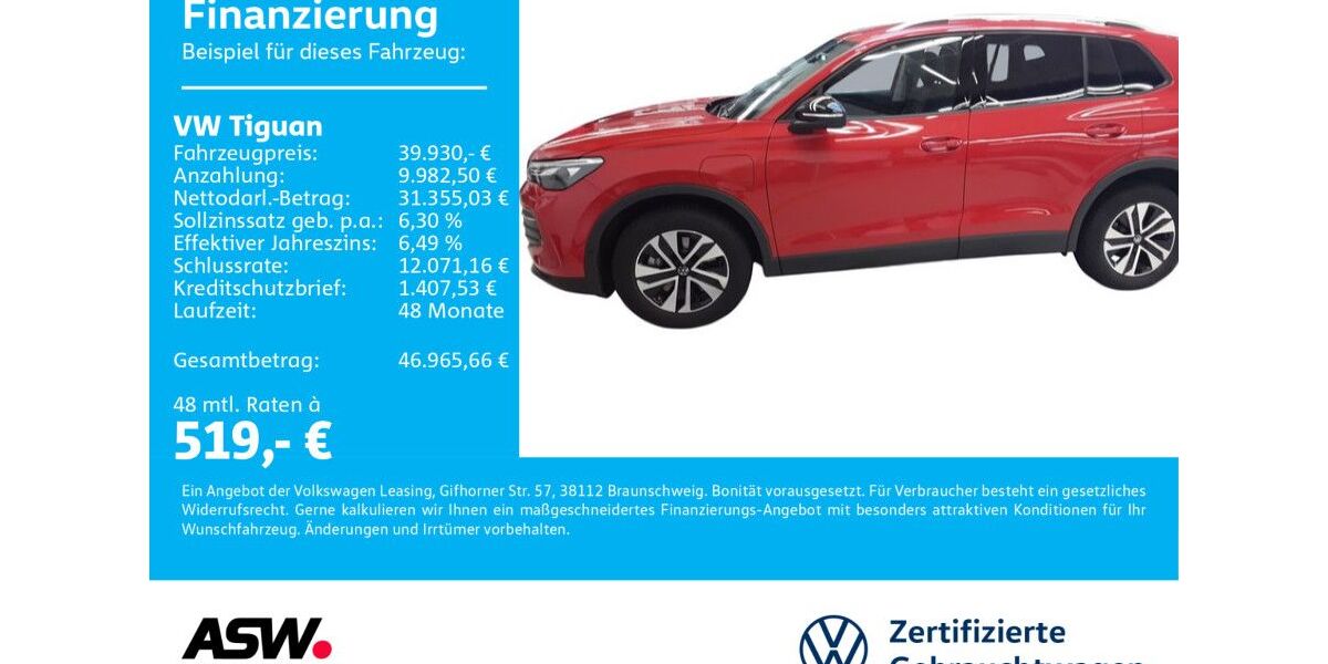 VW Tiguan 8.900 km 39.630 &euro; Bad Rappenau 74906