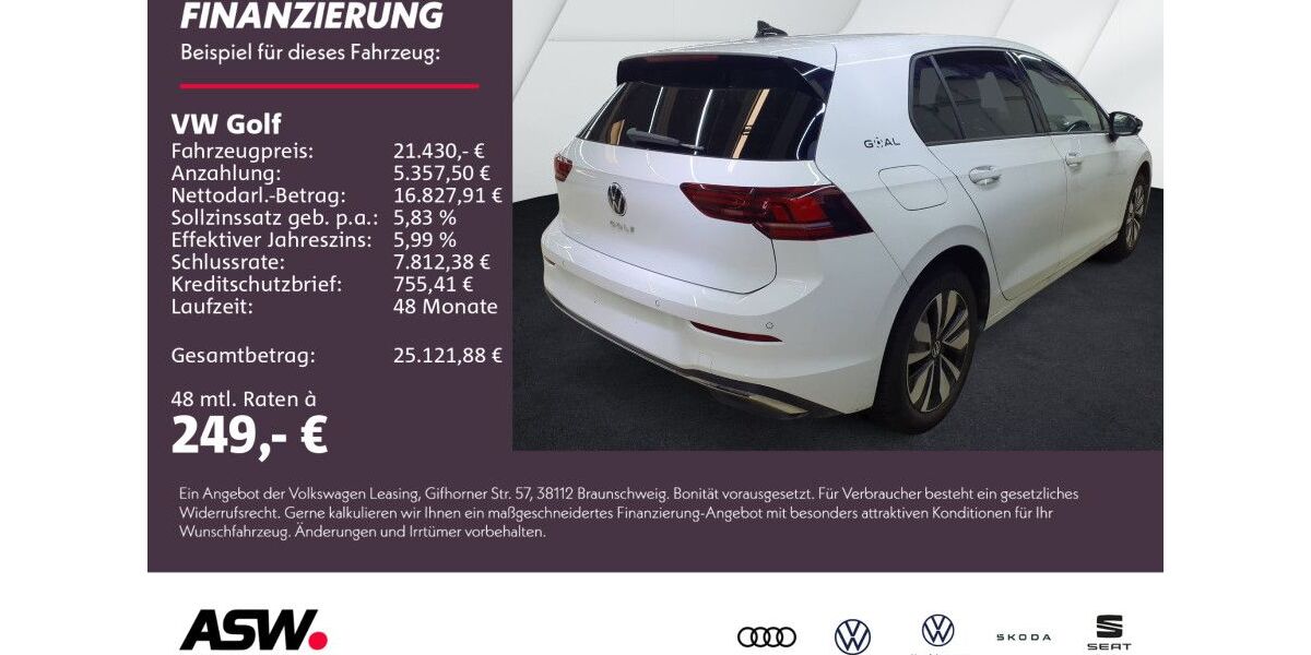 VW Golf 12.300 km 21.430 &euro; Weinsberg 74189